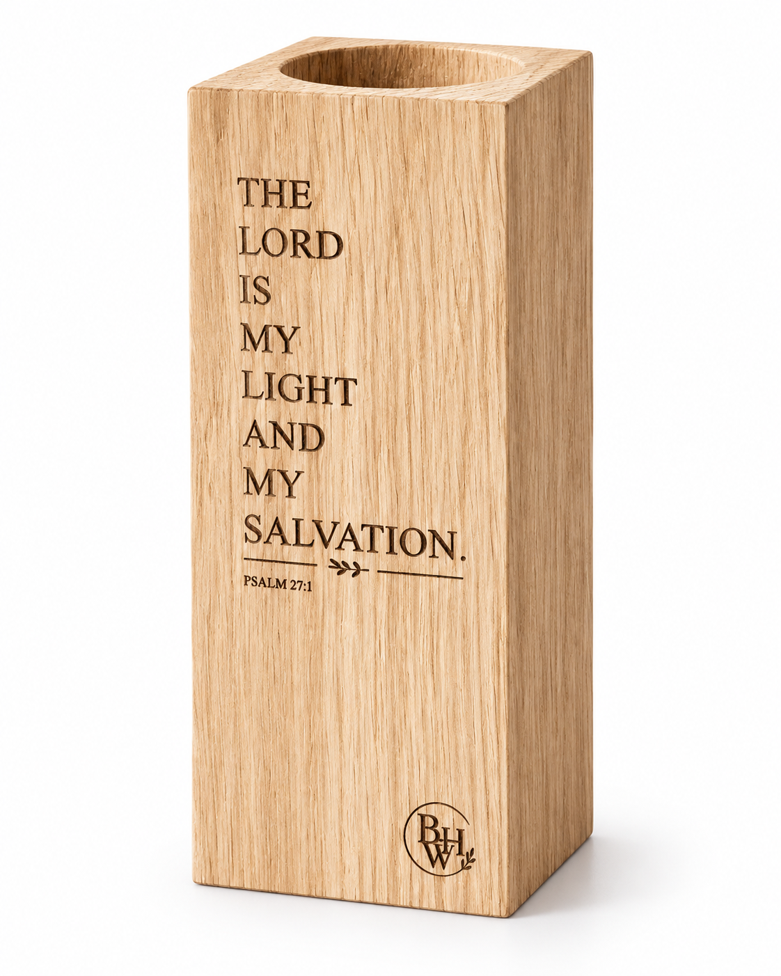 The Lord Is My Light Candle Holder (50 x 50 x 120 mm)