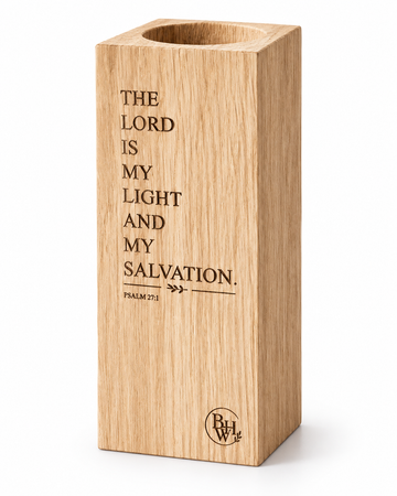 The Lord Is My Light Candle Holder (50 x 50 x 120 mm)