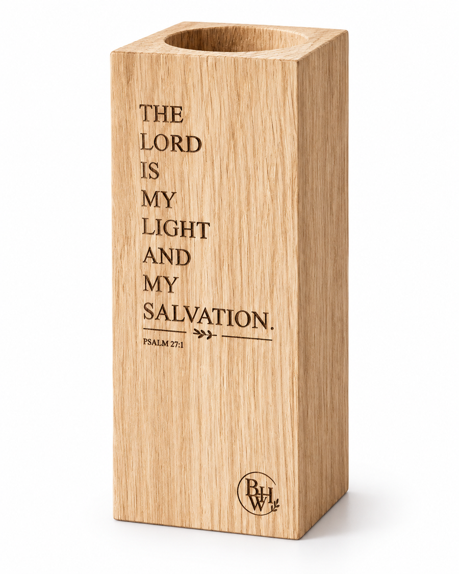 The Lord Is My Light Candle Holder (50 x 50 x 120 mm)