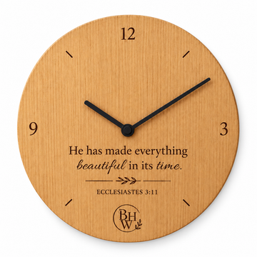 PRE-ORDER NU! In His Time Wall Clock ( 240 x 20mm)