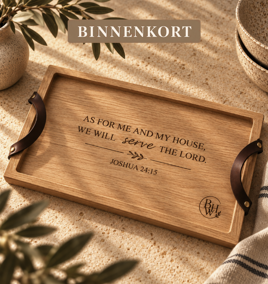 PRE-ORDER NU! As for Me and My House Dienblad (400 x 300 x 20mm)