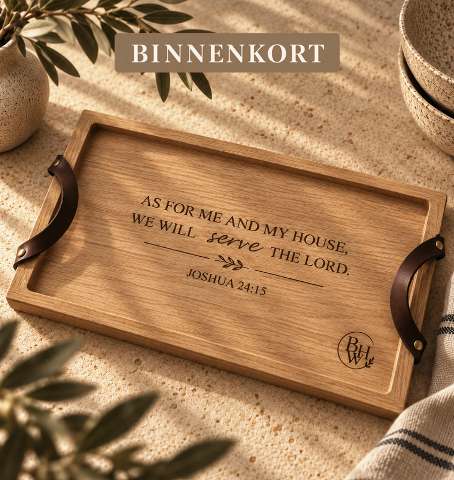PRE-ORDER NU! As for Me and My House Dienblad (400 x 300 x 20mm)