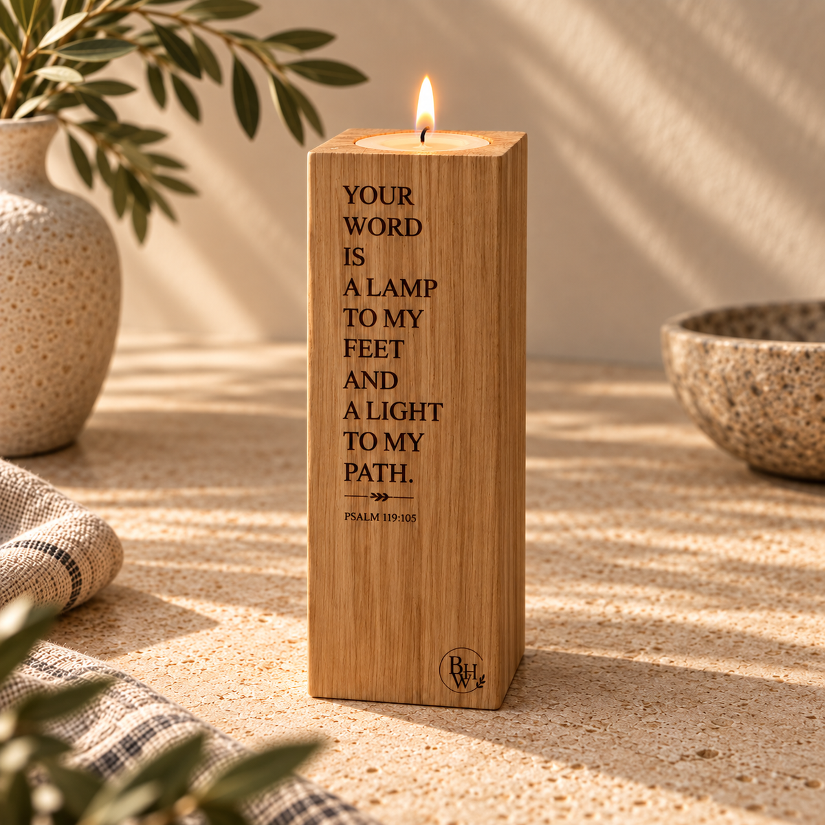 Lamp to My Feet Candle Holder